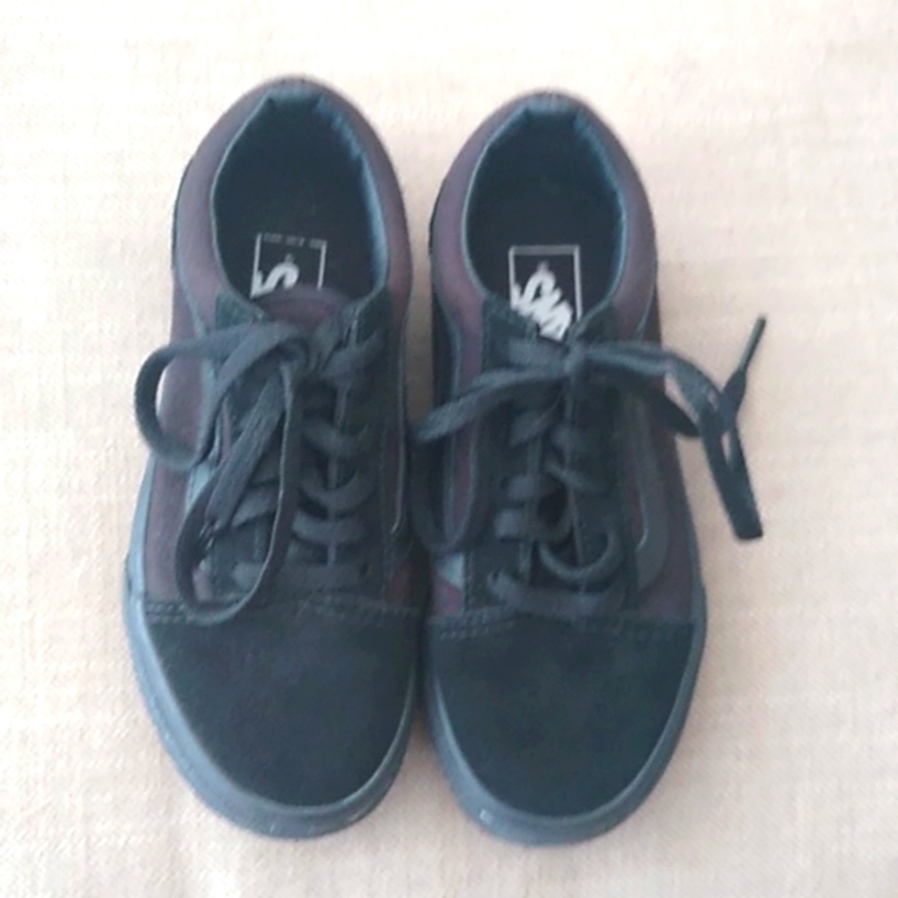 Vans black kids size 12